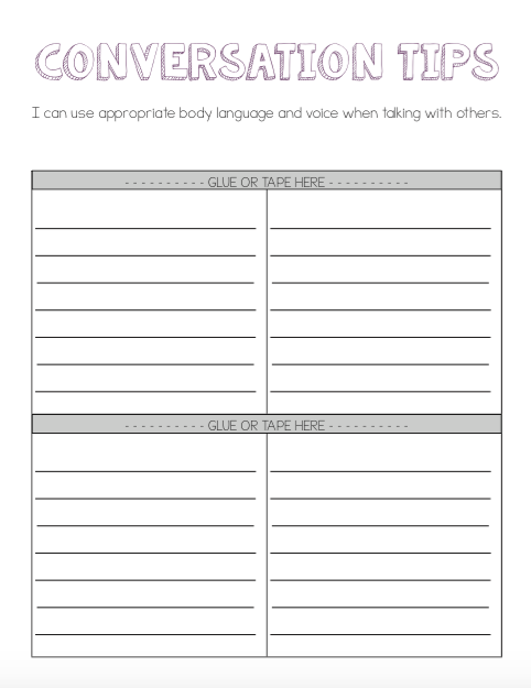 Interactive Social Skills Notebook