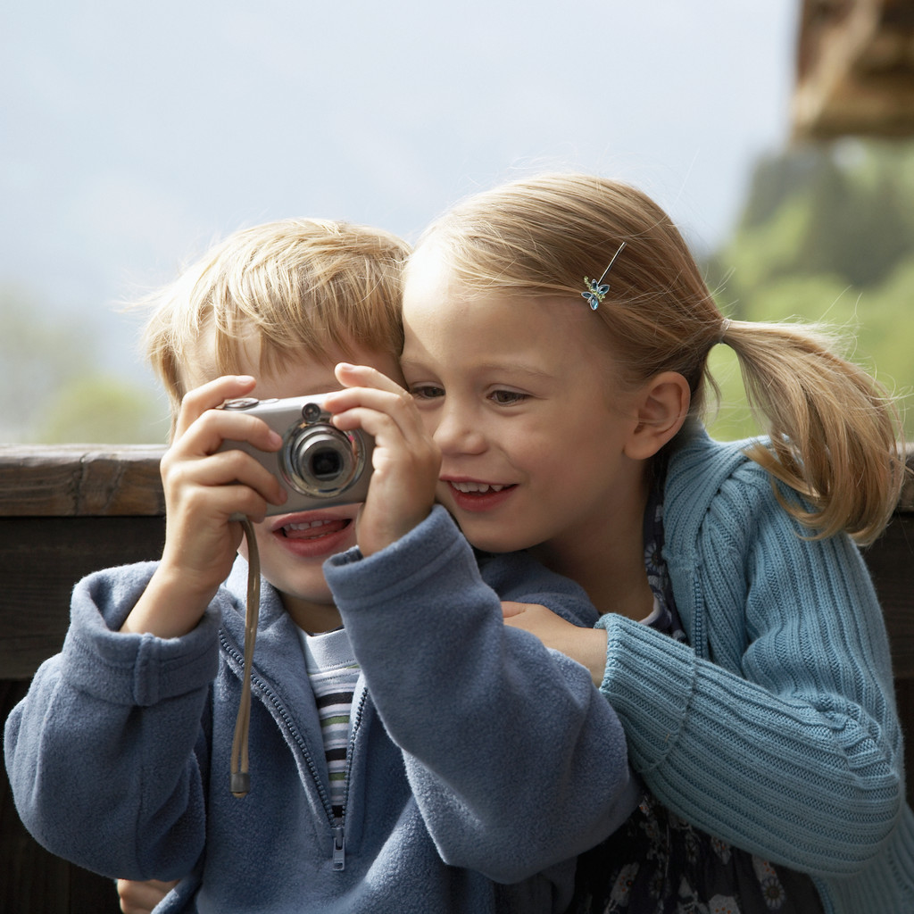 Siblings Taking a Picture