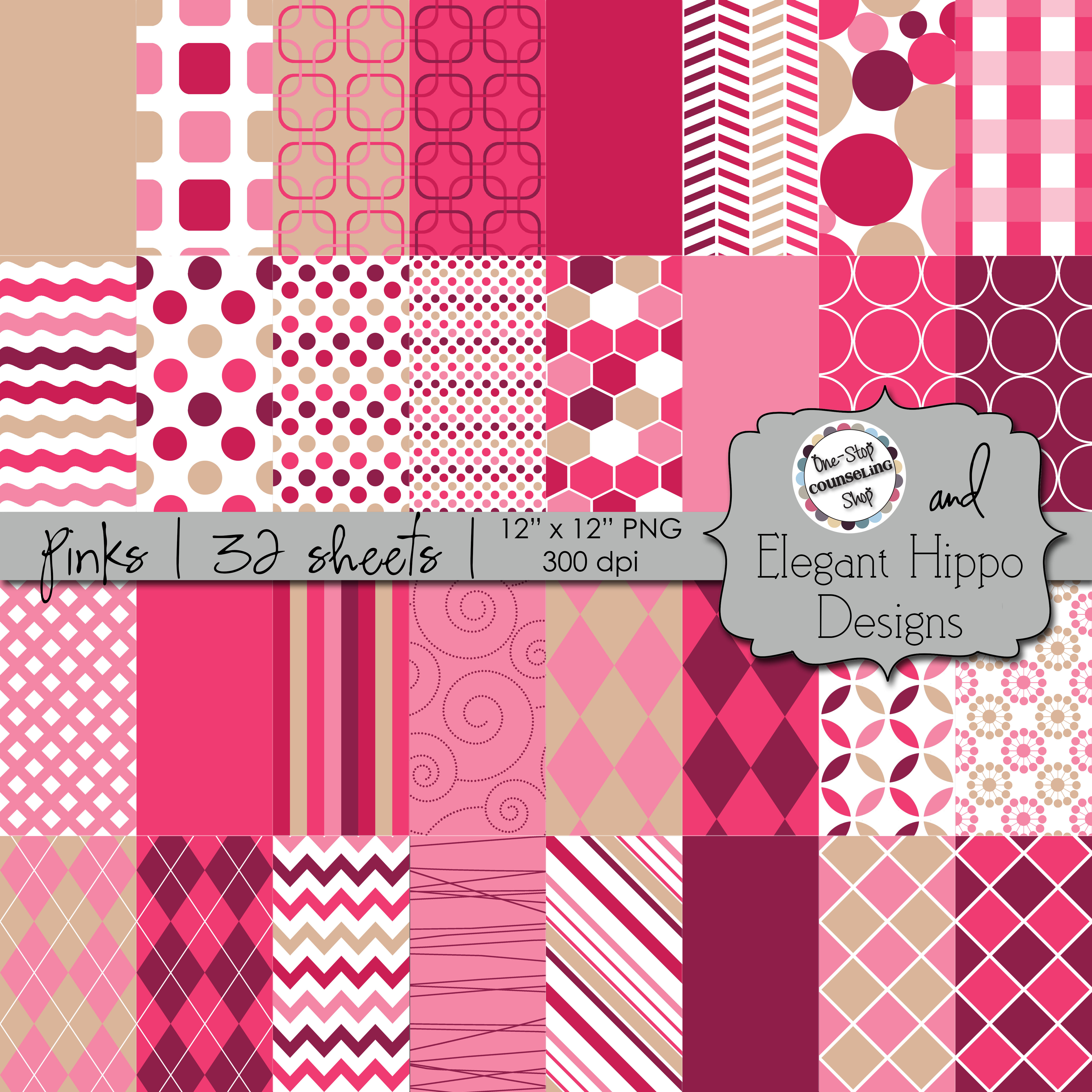 Pink Digital Papers