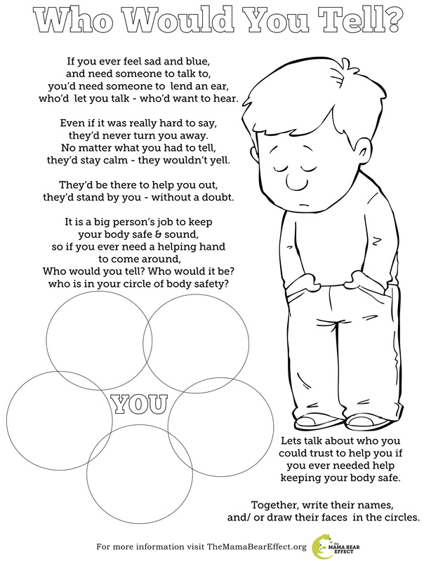 Body Safety Coloring Pages