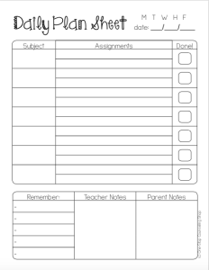 Daily & Weekly Student Planner Pages