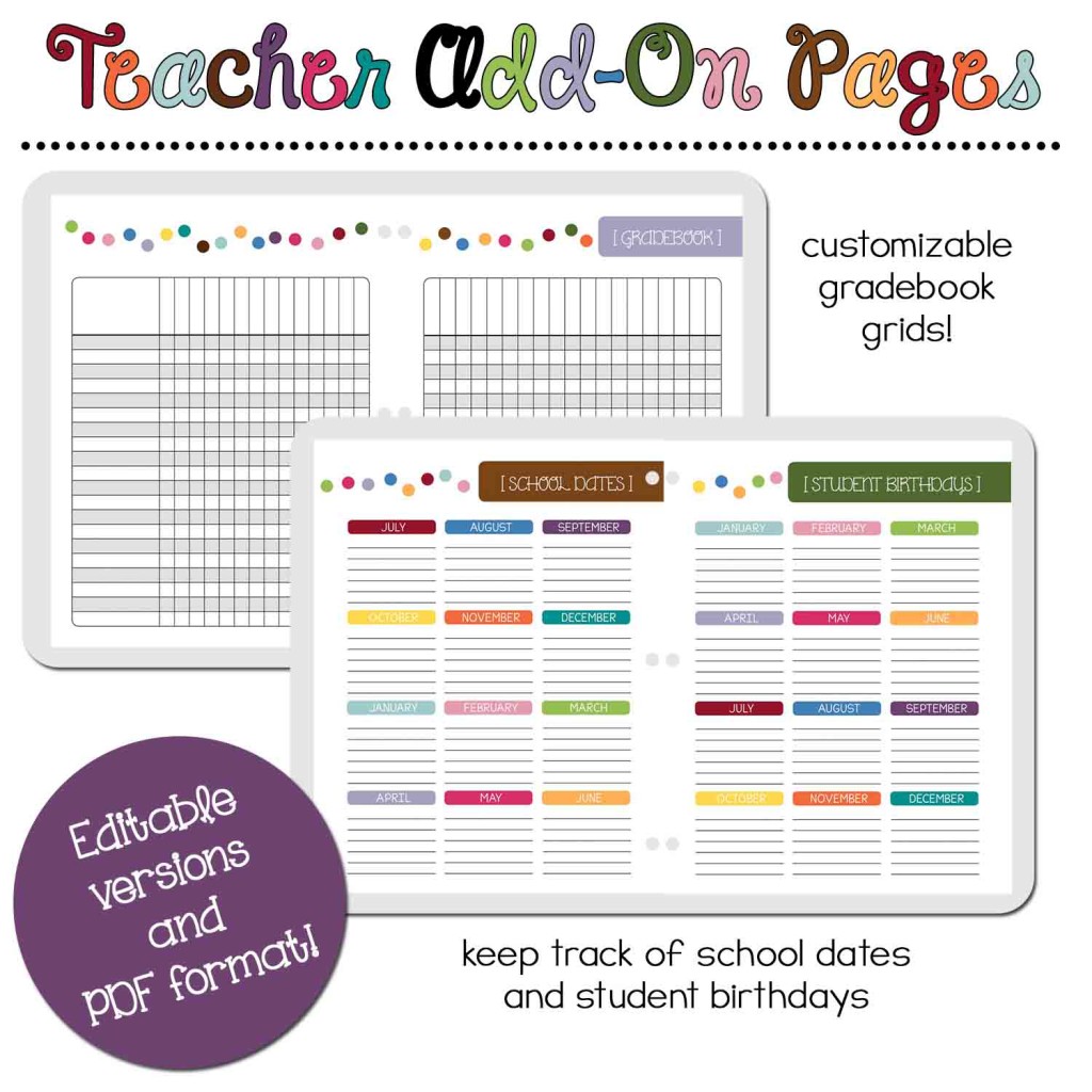 Teacher Add-On Pages