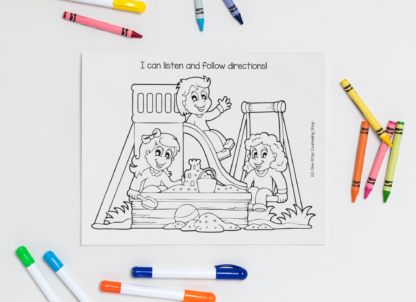 Listening & Following Directions Coloring Activities - Image 2