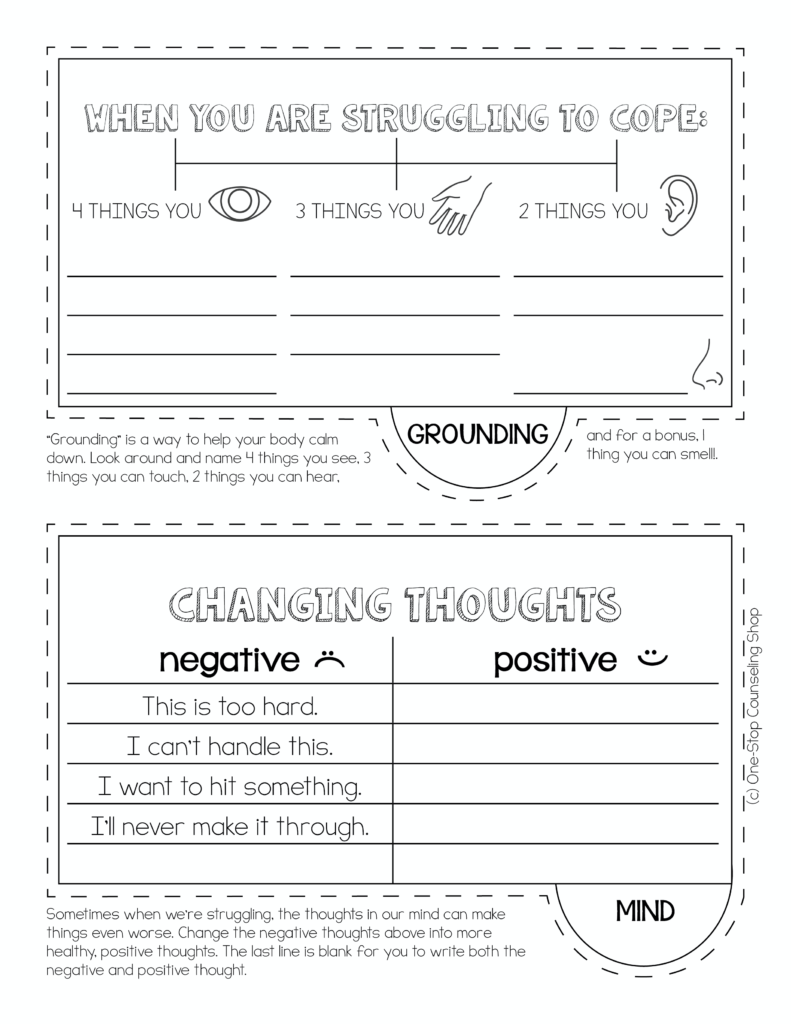 Coping Skills Tab Book – One-Stop Counseling Shop