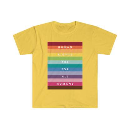 Human Rights for all Humans Unisex Softstyle T-Shirt - Image 5