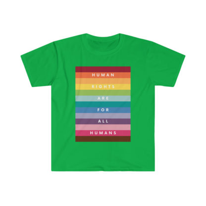 Human Rights for all Humans Unisex Softstyle T-Shirt - Image 7