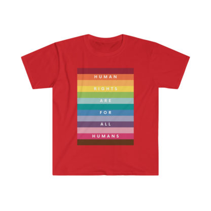 Human Rights for all Humans Unisex Softstyle T-Shirt - Image 12