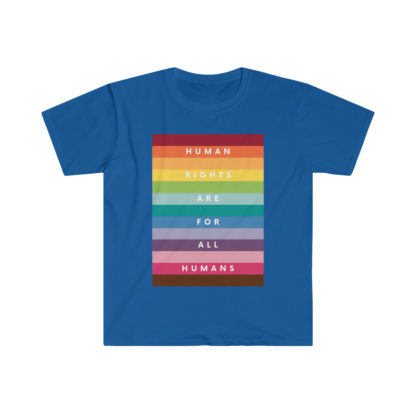 Human Rights for all Humans Unisex Softstyle T-Shirt - Image 9