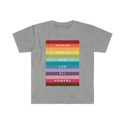 Human Rights for all Humans Unisex Softstyle T-Shirt - Image 4