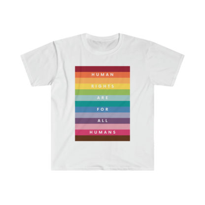 Human Rights for all Humans Unisex Softstyle T-Shirt - Image 2