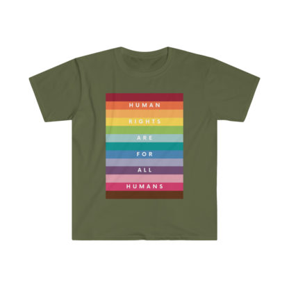 Human Rights for all Humans Unisex Softstyle T-Shirt - Image 6