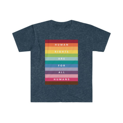 Human Rights for all Humans Unisex Softstyle T-Shirt - Image 11