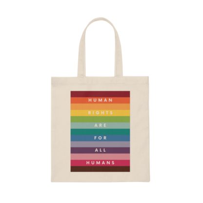 Human Rights Canvas Tote Bag