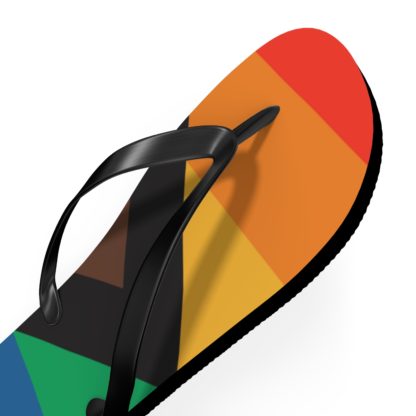 LGBTQIA+ Progress Pride Flag Flip Flops - Image 4