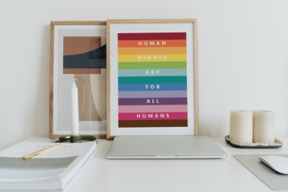 Progressive Human Rights are for All Humans Matte Poster | Multiple Sizes